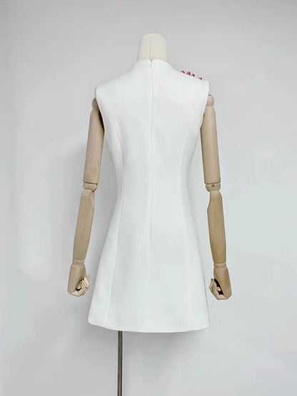 Floral Fusion 3D Print Dress
