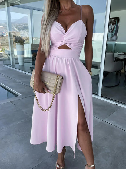 Backless V-Neck Camis Dress