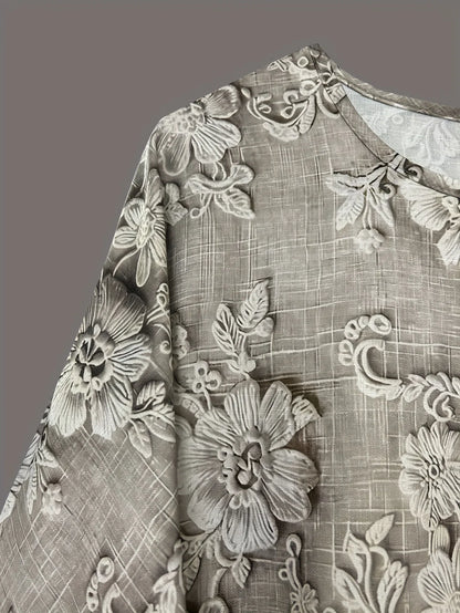 Radiant Elegance V-Neck Blossom Top