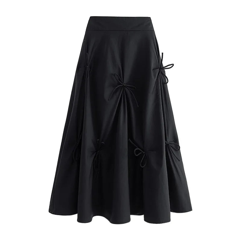 Korean Charm Lace-Up Pleated Skirt