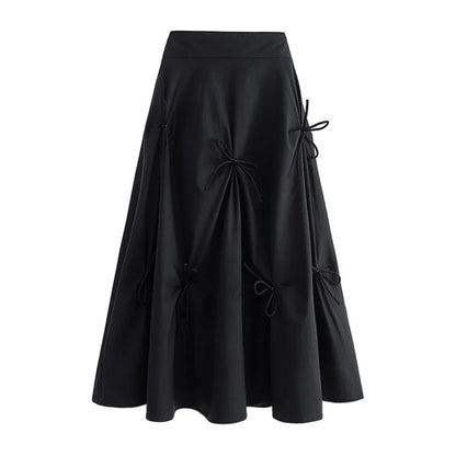 Korean Charm Lace-Up Pleated Skirt