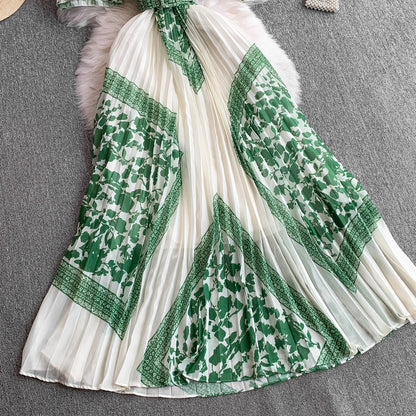 Retro Grace High Waist Midi Dress