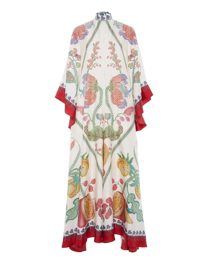 Vintage Muse Printed Maxi Dress