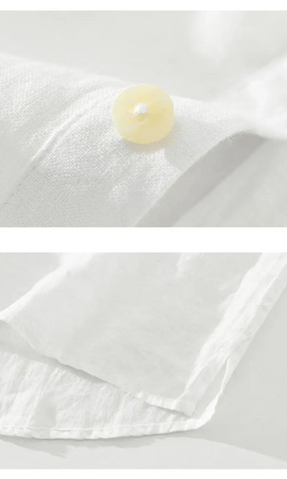 Japanese Retro Linen Pullover Shirt