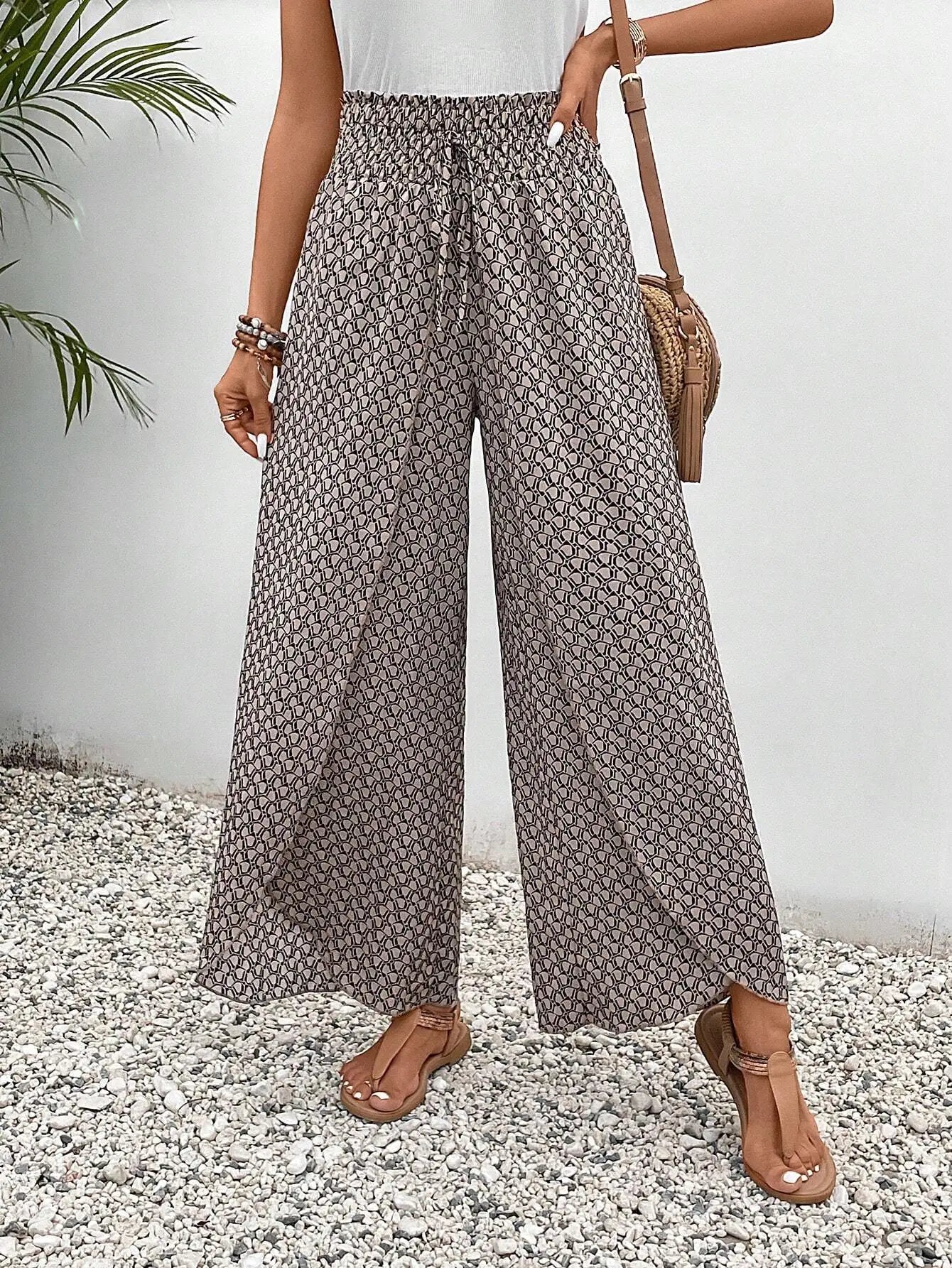 Petal Whisper Wide Leg Pants