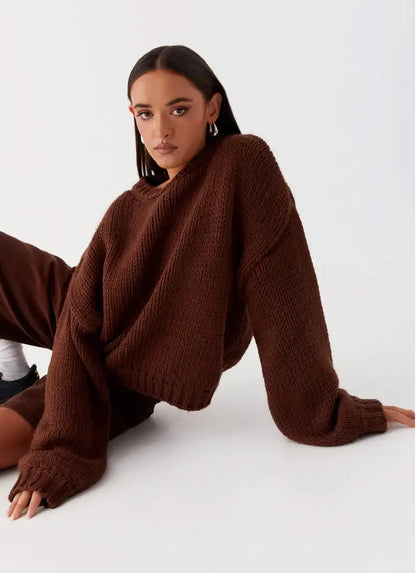 CozyHue Premium Knit Pullover Sweater