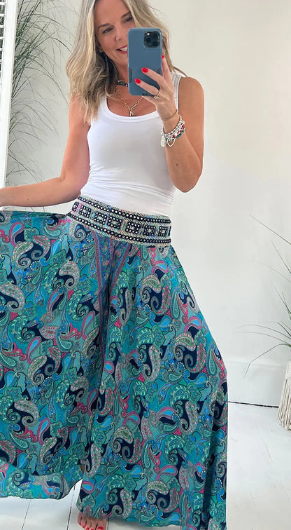 Elegant Floral Vacation Trousers
