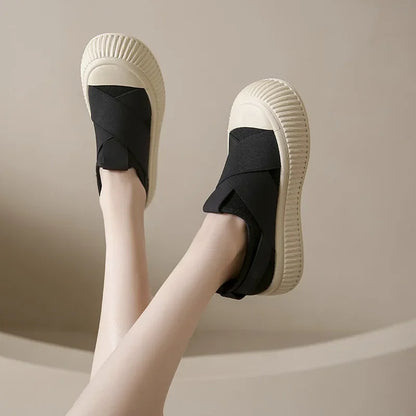 Platform Mesh Slip-On Sneakers