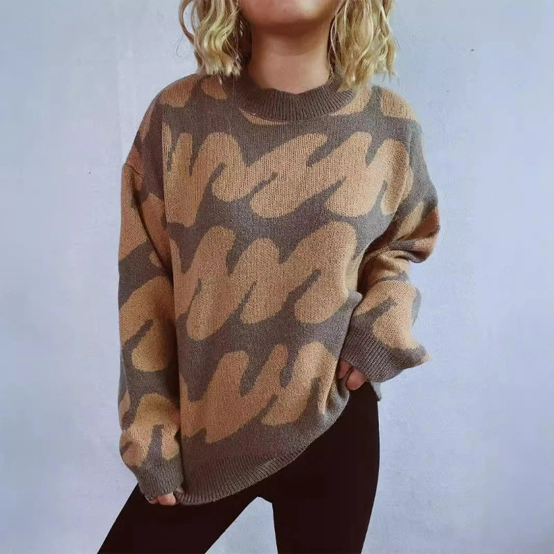 Stripe Craft Patchwork Knit Pullover