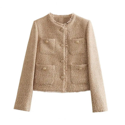 Gold Button Tweed Jacket