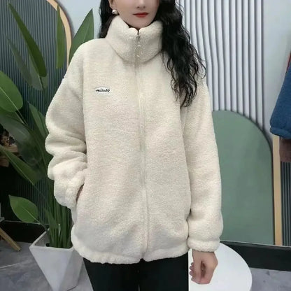 Plus Size Thick Coat — Soft Particle Fleece Outerwear