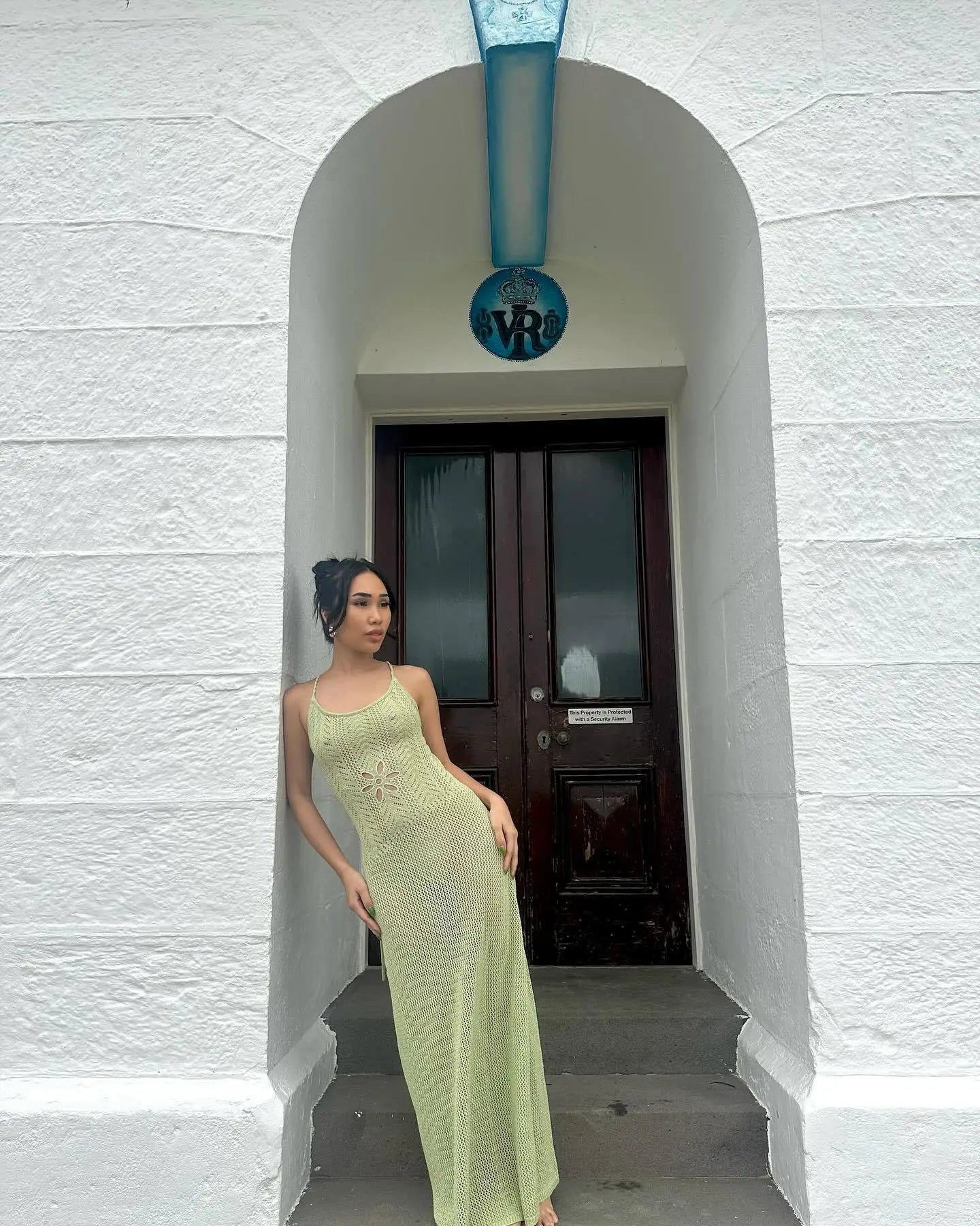 Mesh Knit Bikini Cover-Up Dress