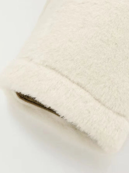 Thick Faux Fur Toggle Jacket