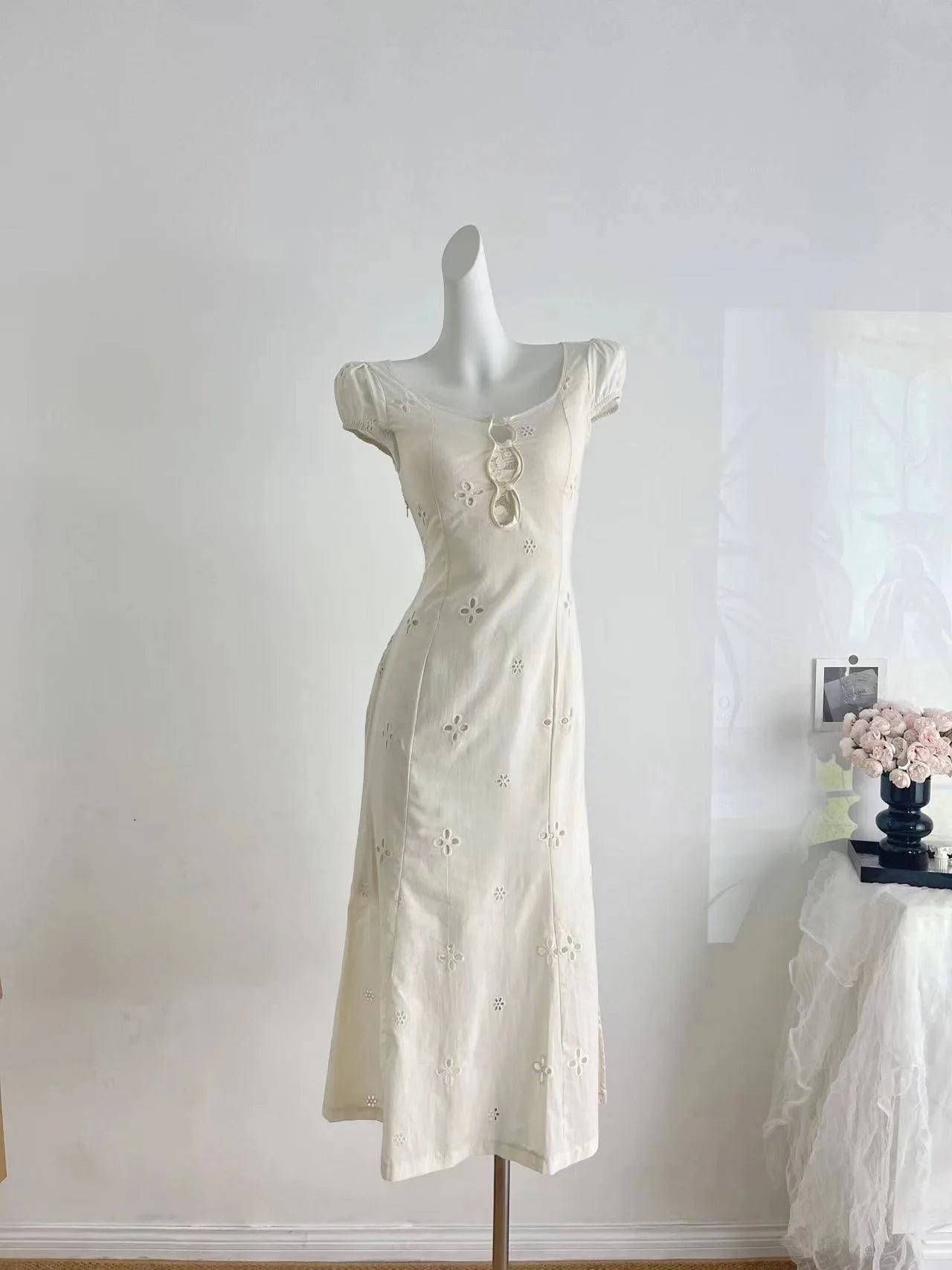 Sweet Bloom Jacquard Maxi Dress