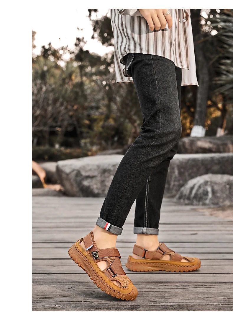 TerraWalk Genuine Leather Men’s Sandals