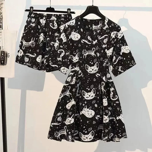 Bloom Essence Chiffon Suit Set