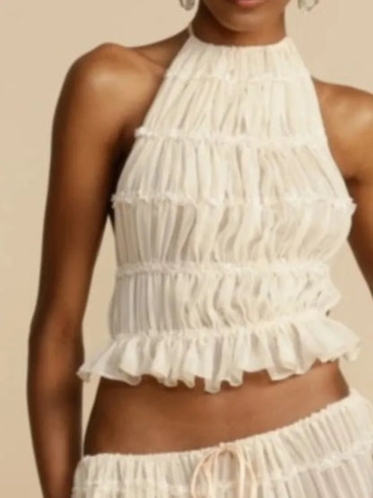 Halter Neck Skirt Set