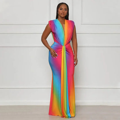 Spring Luxe V-Neck Ruffle Dress