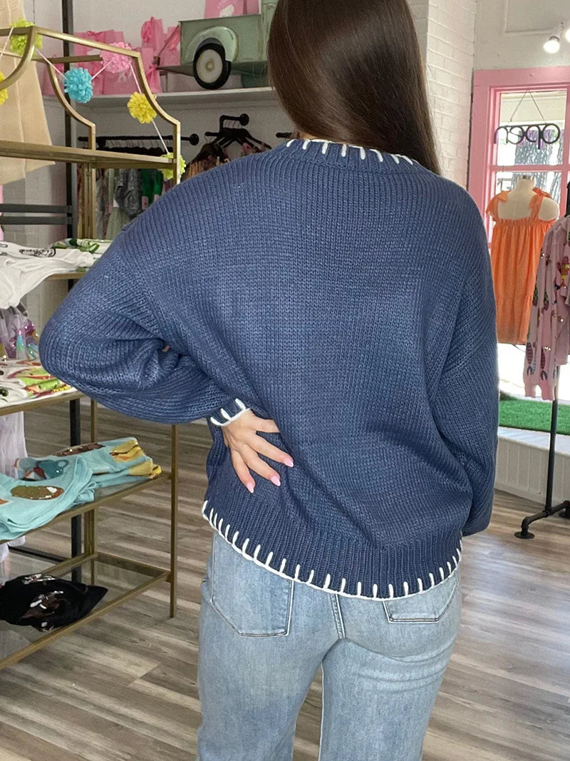 Bloom Bow Knit Pullover