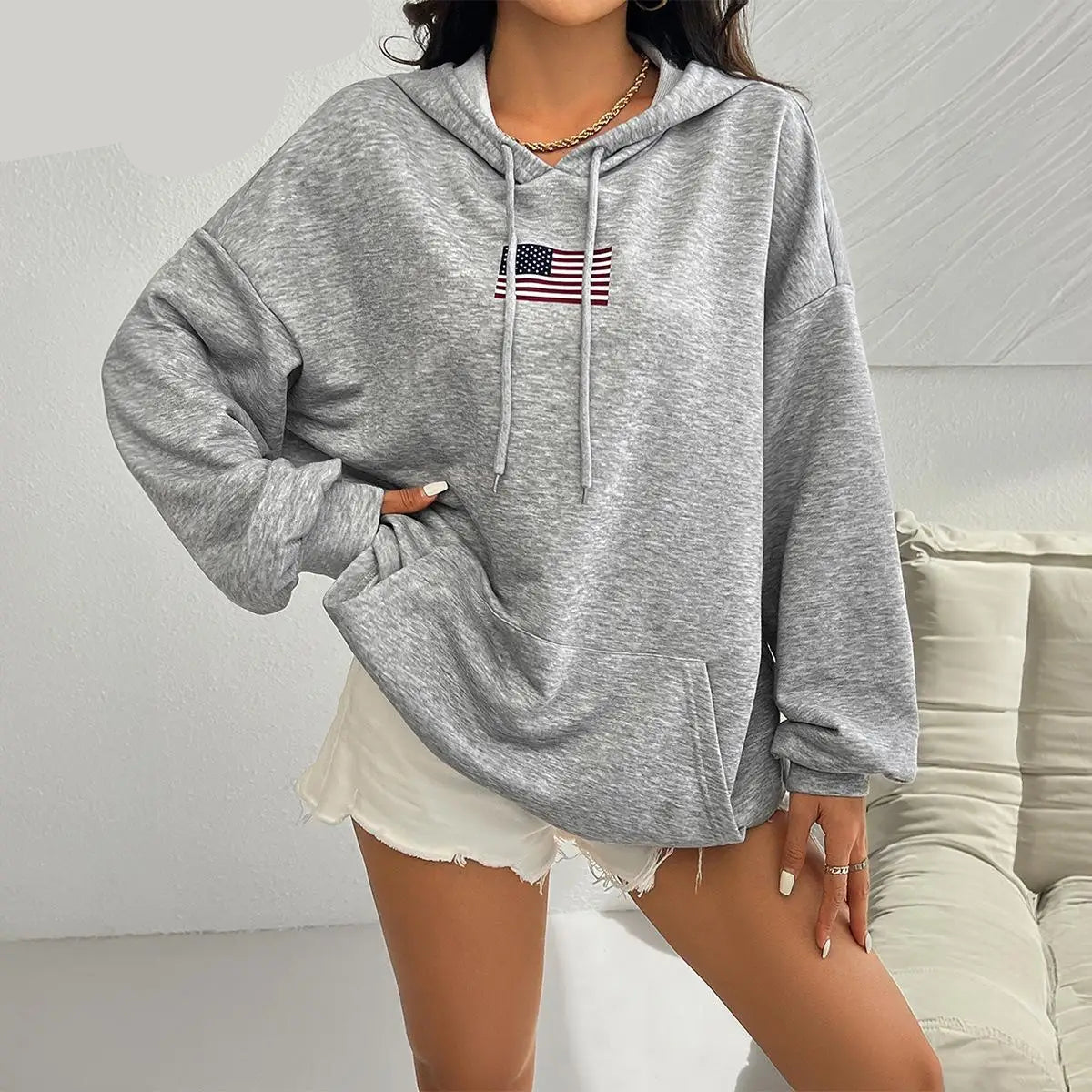 Urban Drift Flag Print Hoodie