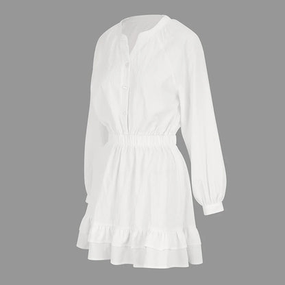 Autumn Streetwear V-Neck Knitted Dress