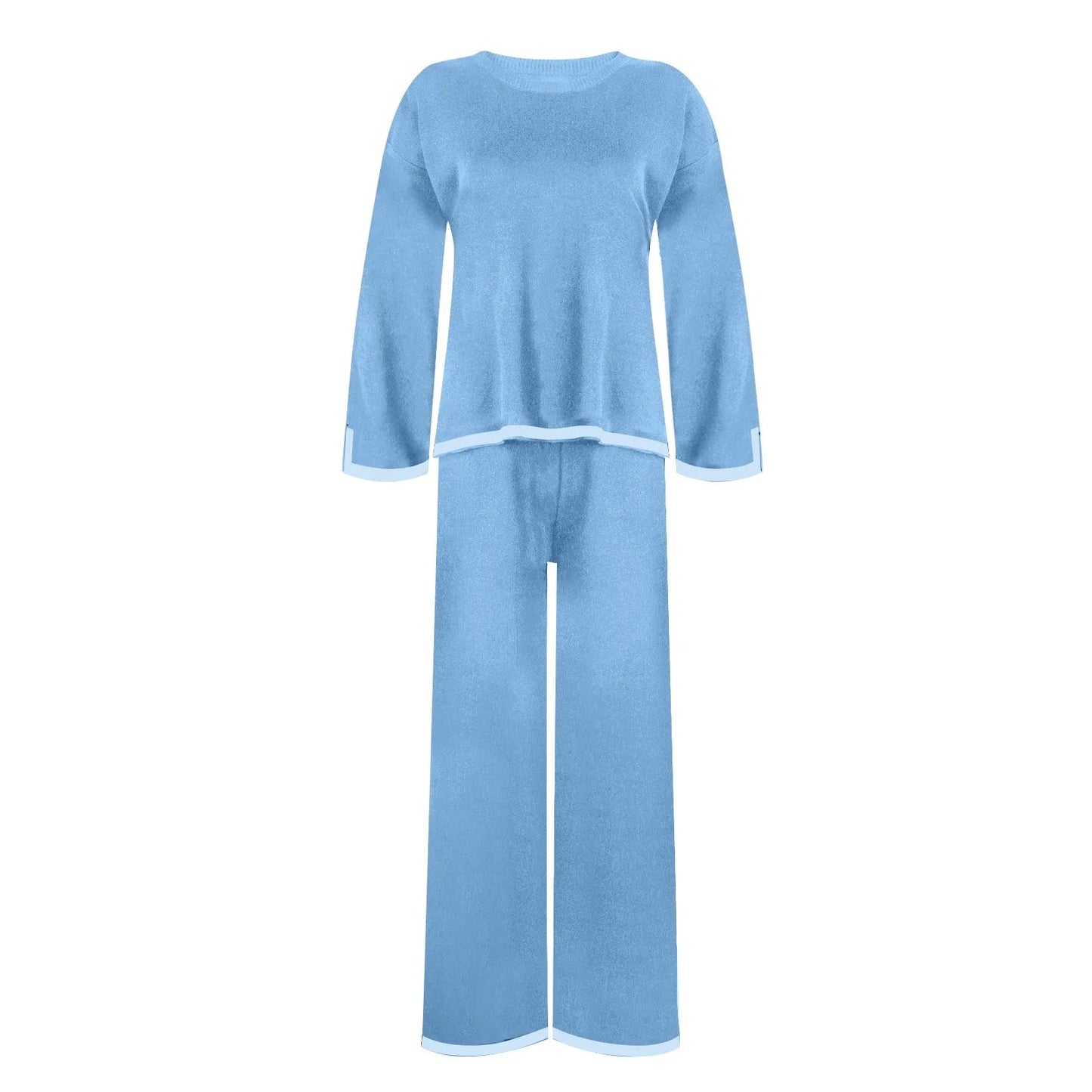 Knitted Women’s Trousers Suit — Two-Piece Set