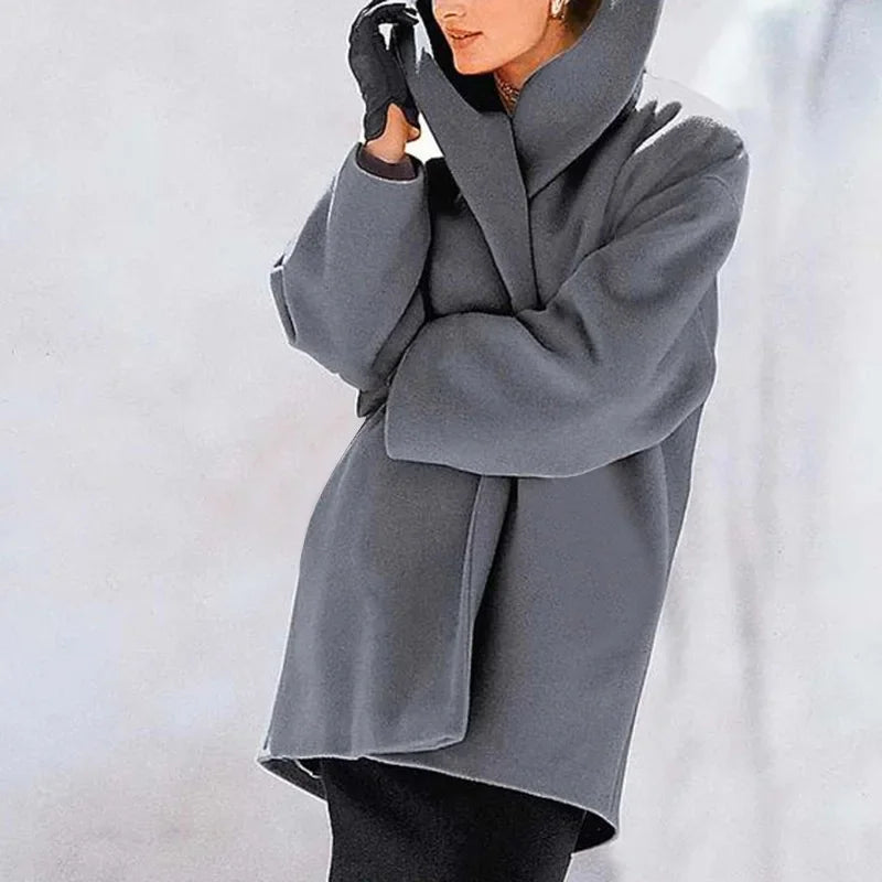 Snow Gleam Cotton Wool Trench Coat