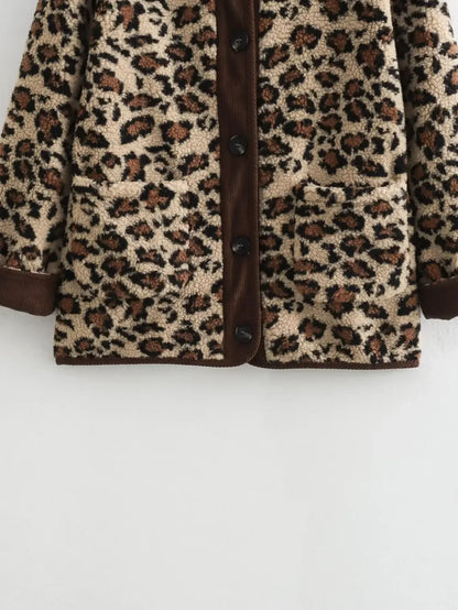 Chic Leopard Print Jacket