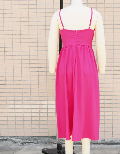Backless V-Neck Camis Dress