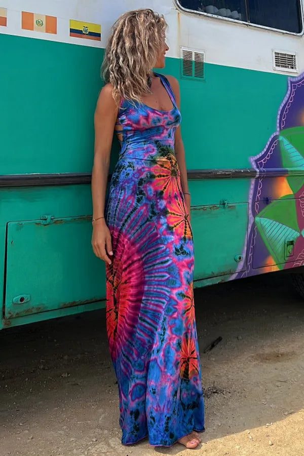 Lace Whisper Printed Spring Dress