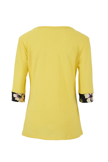 Layered Bloom Splice Casual Top