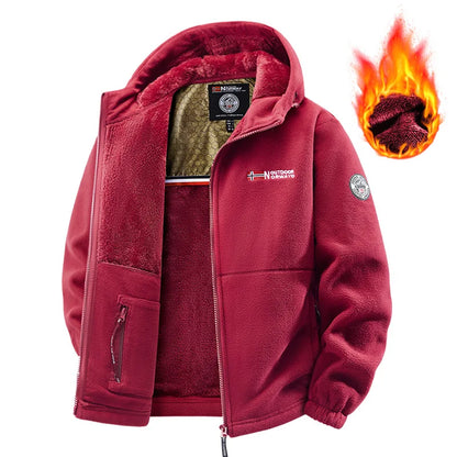 Men’s Retro Sports Lamb Wool Jacket