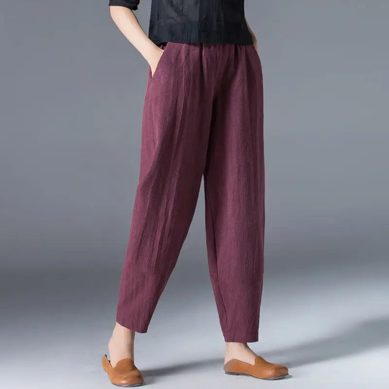 Breezy Ease Cotton Harem Pants