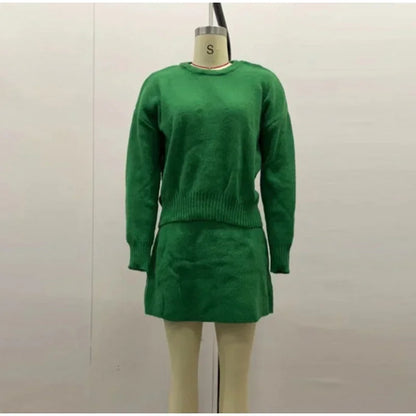 O-Neck Long Sleeve Outfit