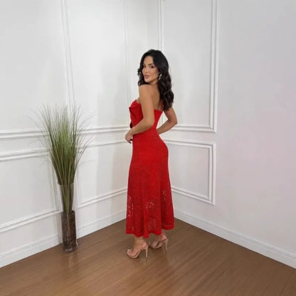 Sunlace Dreams Crochet Maxi Dress