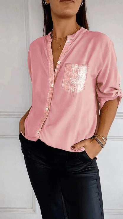 Sequin Beaded Vintage Shirt