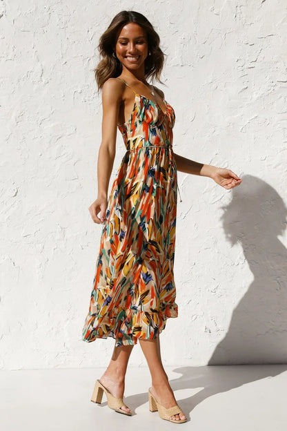 Fungus Edge Elegance Maxi Dress