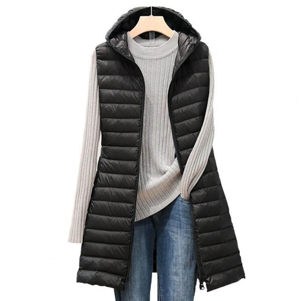 ThermaGlow Hooded Mid-Length Vest Coat
