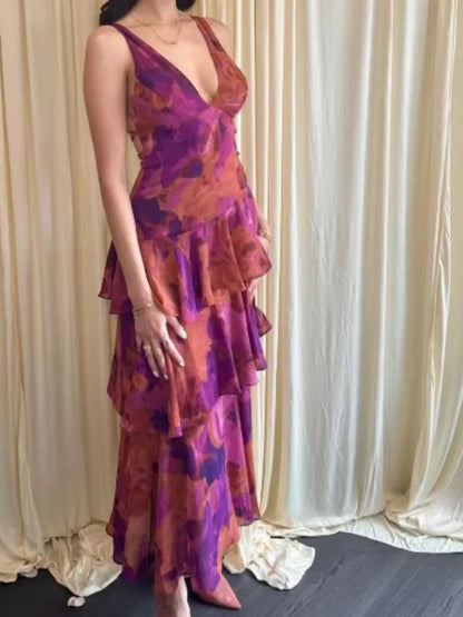 Breezy Halter Neck Ruffle Beach Dress