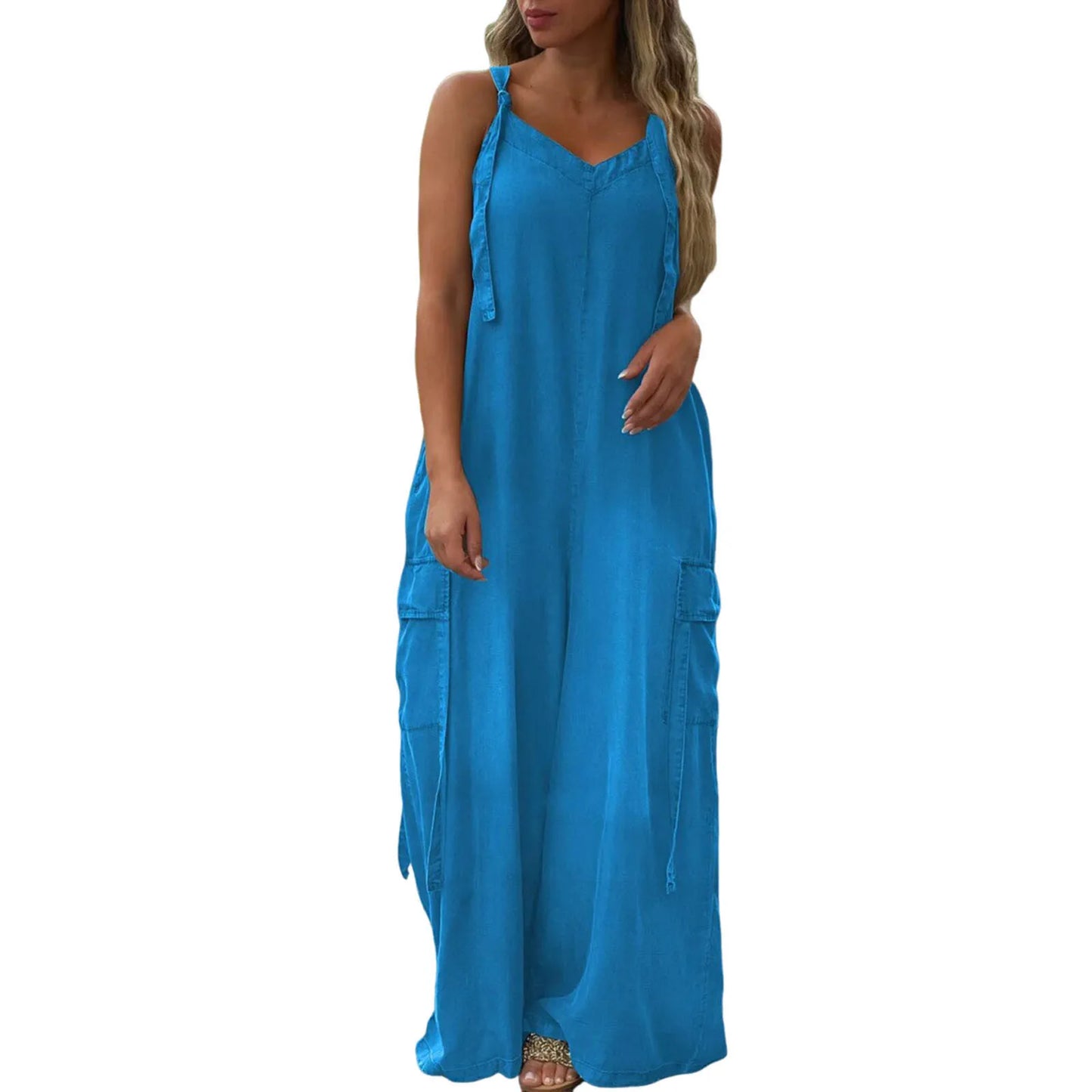 Effortless Charm V-Neck Jumpsuit