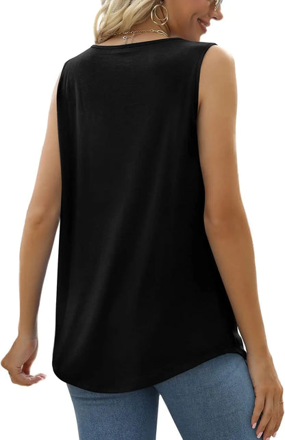 Sleeveless Round Neck Top