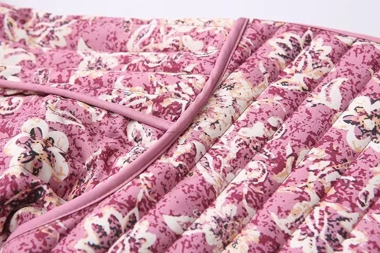 Floral Grace Crew Neck Cardigan