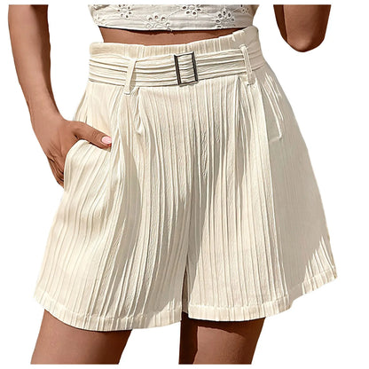 High Waist Linen Shorts
