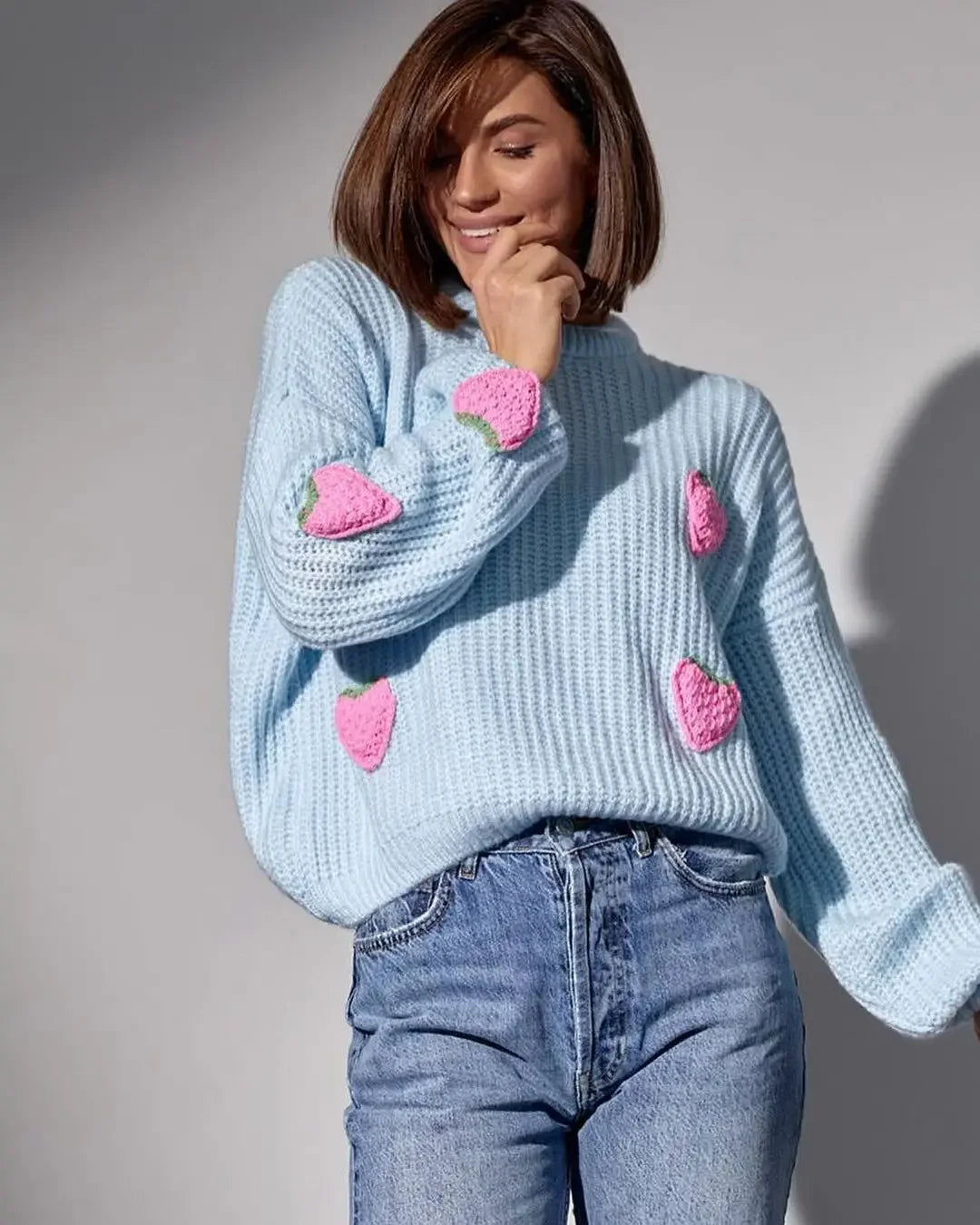 Strawberry Kiss V-Neck Cardigan