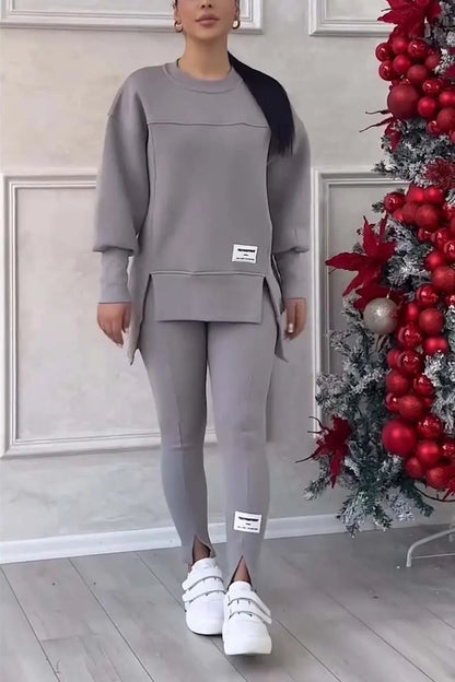 Casual Two Piece Hoodie Sweat Set