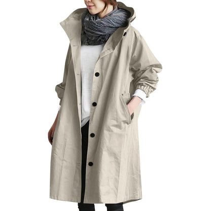 Women’s Long Hooded Trench Coat