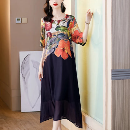 Serenity Bloom Luxe Midi Dress
