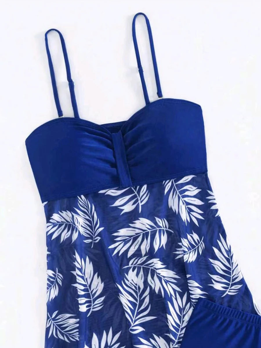 Wave Luxe Printed Tankini Swim Set