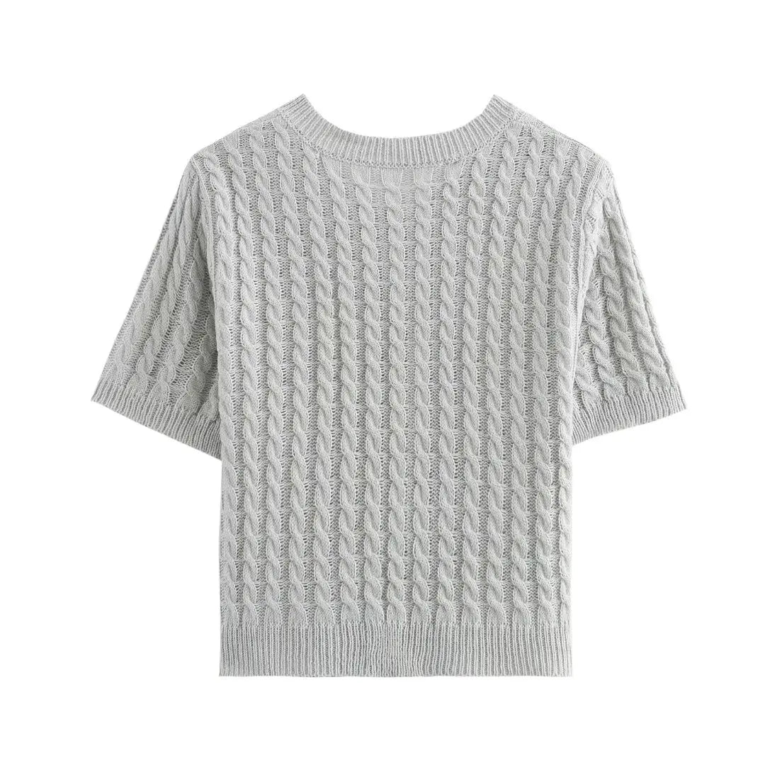 Chic Colorblock Cropped Knit Vest