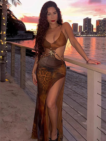 Celestial Edge Pearl Mesh Dress